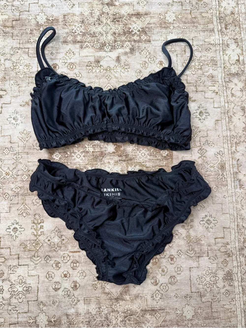 Frankie’s Bikinis Arabelle Shine Bralette Bikini Set nwot